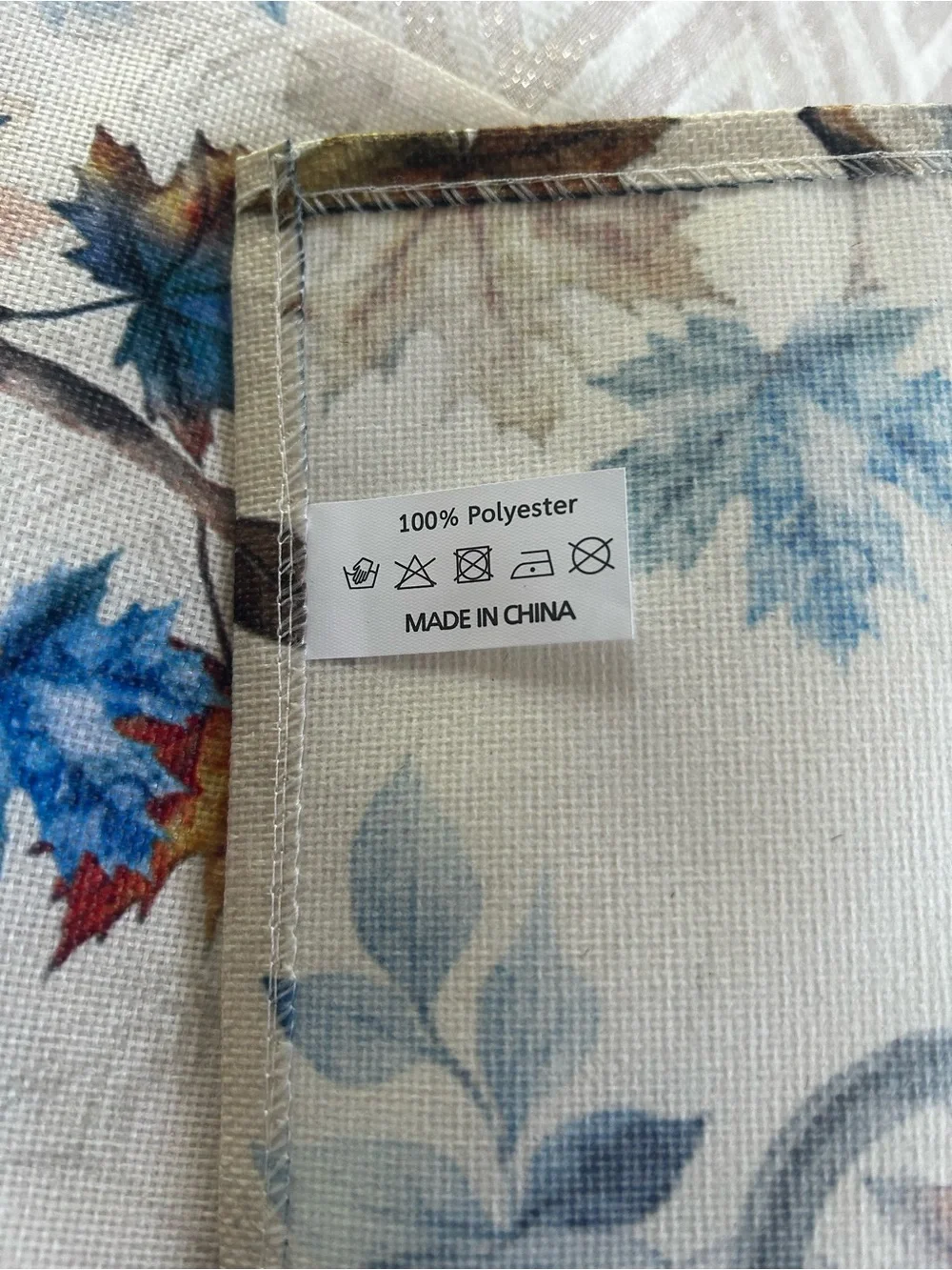 4 set Autumn Pumpkin placemats in Blue, White & Orange